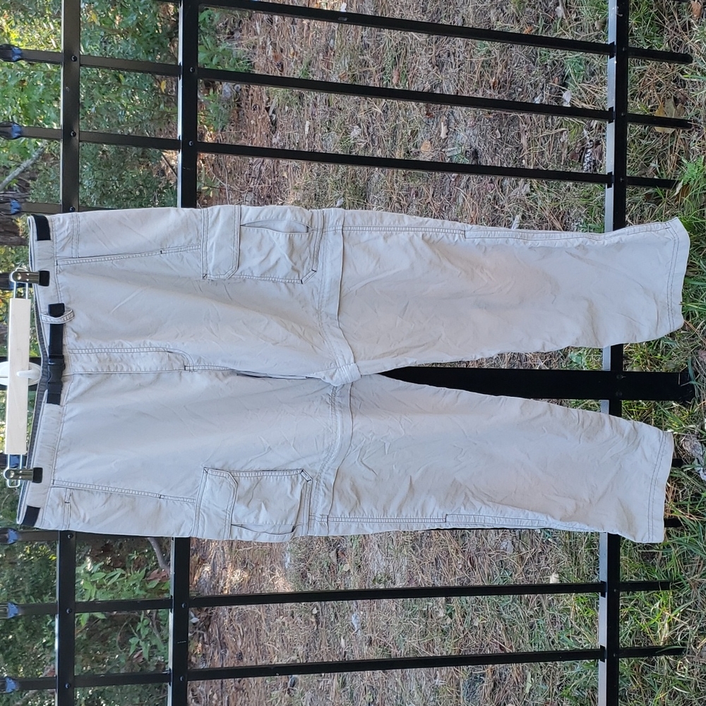 Rei Large 32" Length Convertible Pants Mens Khaki Lightweight Outdoors Hiking